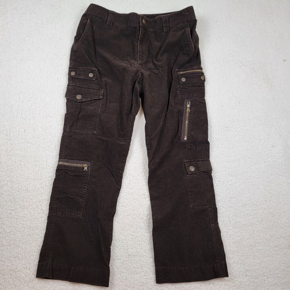 Vintage Polo Ralph Lauren Jeans Co Pants Size 10 Utility Tactical Corduroy Cargo